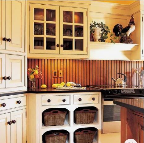 Beadboard for a rustic wood backspalsh design